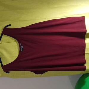 2x burgundy dress tank